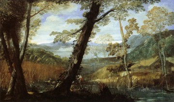 100 Great Art Painting - Annibale Carracci River Landscape